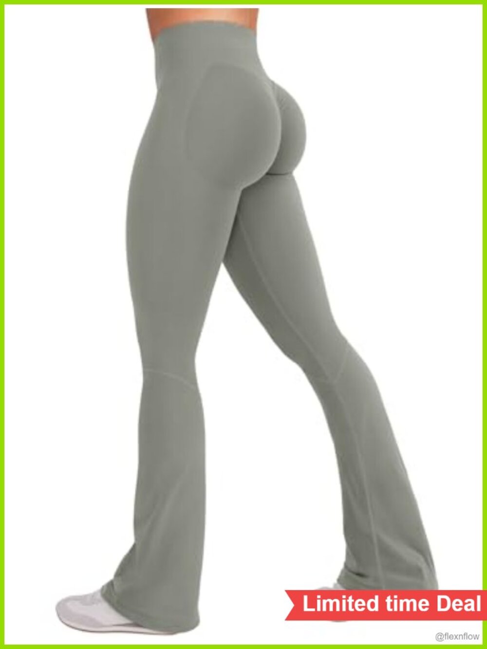 Mini Flared Seamless Leggings Hidden Scrunch Bootcut Active Yoga Pants